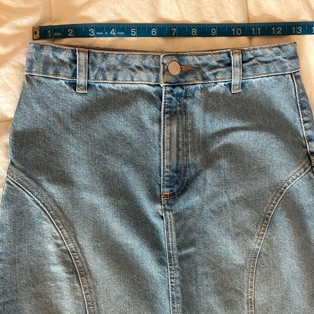 Light Blue Denim Maxi Skirt - Picture 11 of 15